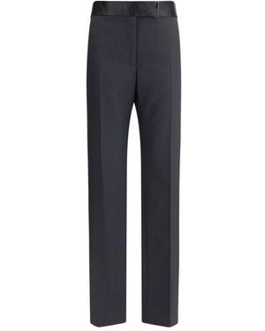 Tom Ford Black Silk Dress Trousers - Blue