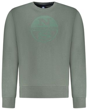 North Sails Verde Cotton Men Sweatshirt - Green