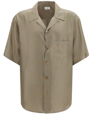Saint Laurent Multicolor Silk Pattern Shirt - Natural