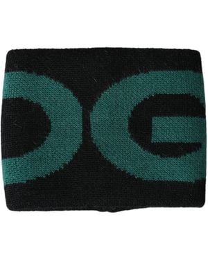 Dolce & Gabbana Black Green Wool Logo #dgmillennials Wristband
