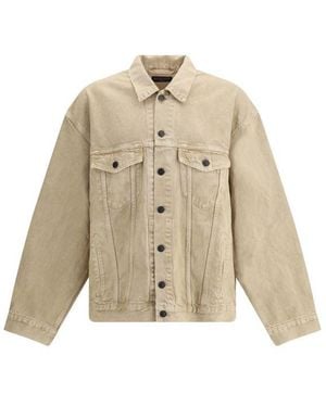 Balenciaga Oversized Denim Jacket - Natural