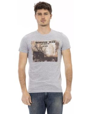 TRUSSARDI ACTION Grey Cotton Men T - White