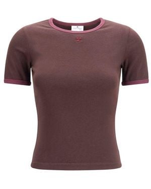 Courreges Brown Cotton T - Purple