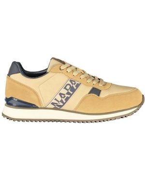 Napapijri Brown Fabric Men's Trainer - Metallic