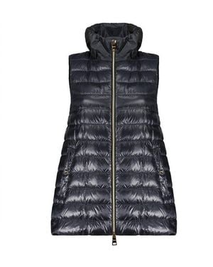 Herno Blue Polyamide Sleveless Jacket