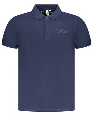 Accademia Militare Blu Cotton Men Polo - Blue