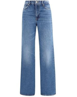 7FOR Blue Cotton Flared Jeans