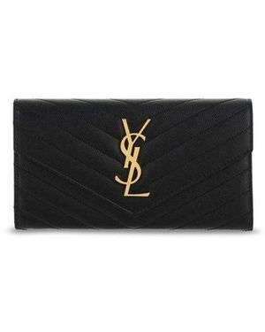 Saint Laurent Black Calf Leather Bos Taurus Wallet