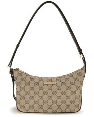 Gucci Beige Fabric Shoulder Bag - Metallic