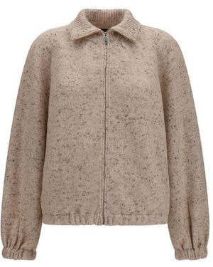 Fabiana Filippi Beige Wool Oves Aries Bomber - Brown