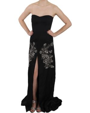 John Richmond Sequined Flare Ball Gown Dress - Black
