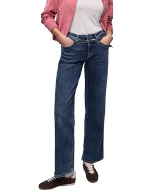 Street One Blue Cotton Relaxed Fit Jeans