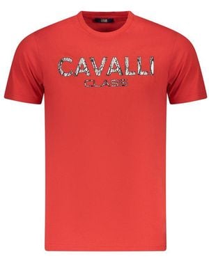 Roberto Cavalli Cotton T-Shirt - Red