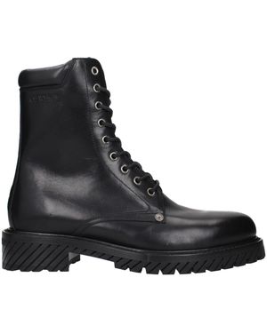Off-White c/o Virgil Abloh Laceup Ankle Boots - Black