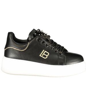 Laura Biagiotti Black Polyurethane Trainer