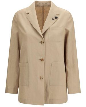 Lardini Beige Wool Oves Aries Full - Natural