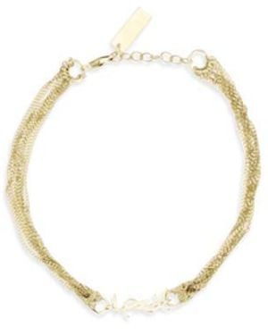 Saint Laurent Gold Brass Bracelet - Metallic