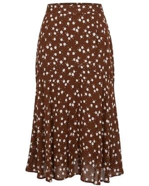 Trussardi Brown Viscose Skirt