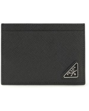 Prada Black Calf Leather Bos Taurus Wallet