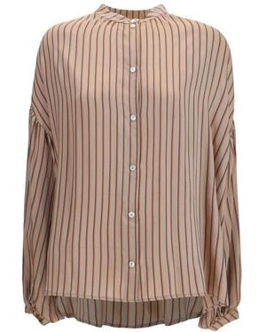 Kristina Ti Multicolour Viscose Pattern Shirt - Brown