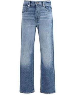 7FOR Blue Cotton Straight