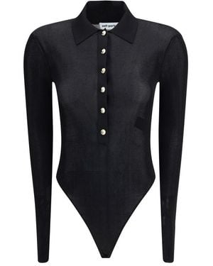 Self-Portrait Knit Bodysuit - Blue