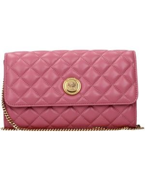 Versace Pink Leather Clutch Bag