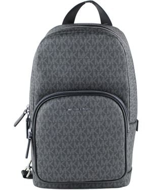 Michael Kors Cooper Medium Black Signature Pvc Sling Backpack