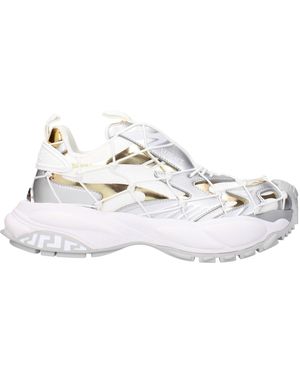 Versace Trainers Laceups Rubber Sole - White