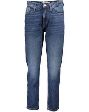 Tommy Hilfiger Blu Cotton Jeans Slim Ankle - Blue