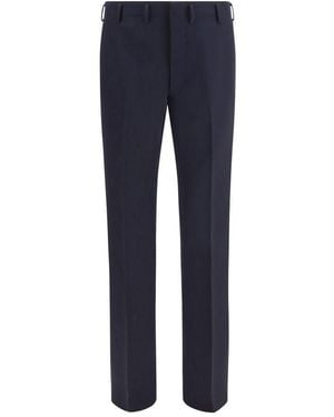Prada Blue Wool Oves Aries Dress Trousers