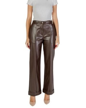 Liu Jo Brown Polyester Casual Pants