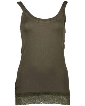 Silvian Heach Green Cotton Tank