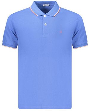 COVERI MOVING Blue Cotton Men's Polo Shirt