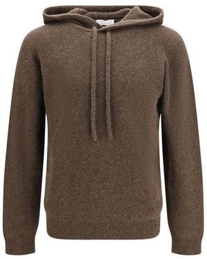 Roberto Collina Brown Wool Oves Aries Hoodie