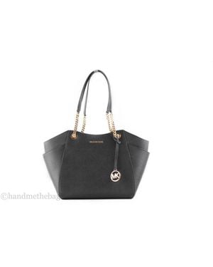 Michael Kors Jet Set Large Chain Shoulder Tote Bag - Black