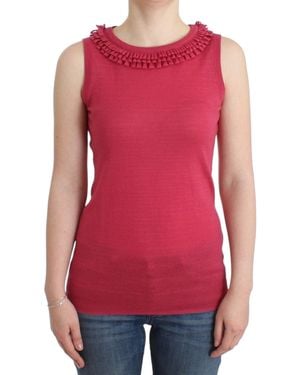 John Galliano Wool Top Pink Sig11964 - Red