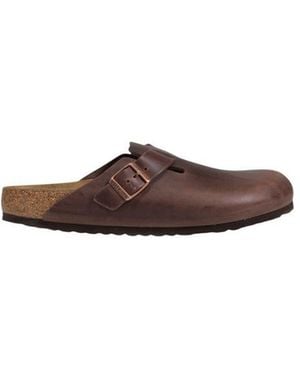 Birkenstock Brown Leather Clogs