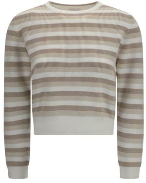 Brunello Cucinelli Multicolor Cotton Sweatshirt - Gray