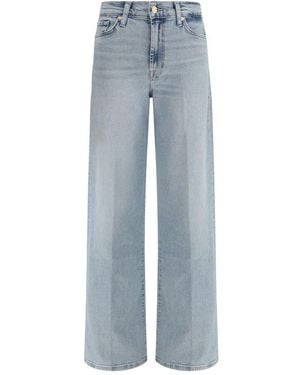 7FOR Cotton Relaxed Fit Jeans - Blue