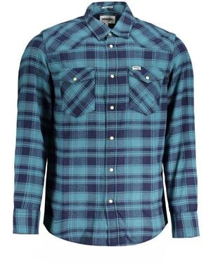 Wrangler Blue Cotton Shirt