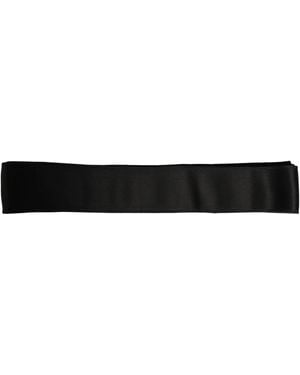 Dolce & Gabbana Black Satin Silk Wide Band Waist Cintura Belt