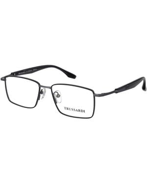 Trussardi Grey Stainless Steel Glasses (frames) - Brown