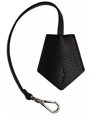 Neil Barrett Leather Keychain - Black
