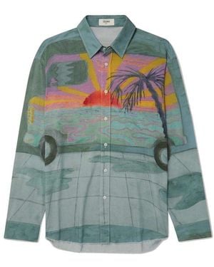 Celine Printed Shirt - Green