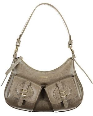 Coccinelle Brown Leather Handbag - Grey