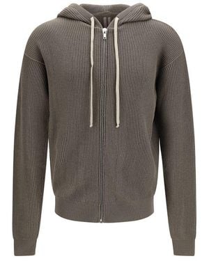 Rick Owens Gray Wool Oves Aries Hoodie