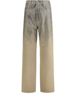 Golden Goose Crystal Straight Jeans - Grey