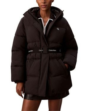 Calvin Klein Black Polyamide Coat