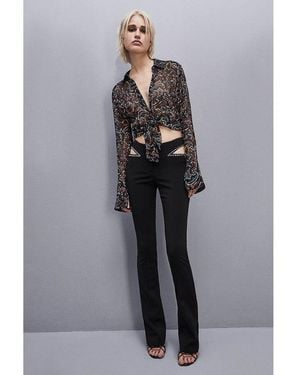 Patrizia Pepe Multicolor Viscose Blouse - Gray